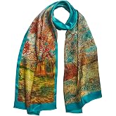 100% Silk Shawl Scarf - Vincent Van Gogh (PEACH TREE)