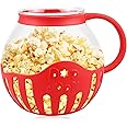2L Popcorn Maker Machine, Microwave Popcorn Popper, Borosilicate Glass Bowl, Healthy Less Fat, Low Calorie, BPA Free Snack Pop Corn Air Poppers For kids Movie Nights Parties Home