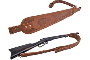 WAYNE'S DOG Cuero Rifle Honda de Pistola, Hecho a Mano Cosido Acolchado con hombrera Suave