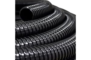 GT MARKET Teichschlauch Spiralschlauch Durch. 50 mm (2 Zoll) 5 Meter schwarz PVC lichtundurchlässig