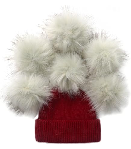 14/16/17 Centimetri FAI DA TE Naturale Vera Pelliccia Di Procione Pompon Soffici Vera Pelliccia Pompon Per Le Donne Di Inverno Cappello Berretti Berretto Lavorato A Maglia Skullies - Foto 3