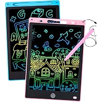 2 Tablettes Dessin LCD 12 Pouces NCKIHRKK | Coloré, Effaçable, Portable, Pour Enfants
