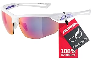 ‎ALPINA ALPINA NYLOS HR - Verspiegelte und Bruchsichere Sport- & Fahrradbrille für Erwachsene, individuell anpassbare Nasenflügel, mit UV-A-, B- & -C-Schutz