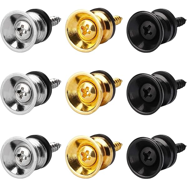 Set Di 8 Chiusure Per Tracolla Chitarra Con Viti E Cuscinetti - Per Chitarra Elettrica, Basso E Ukulele - Foto 10