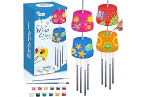 SOYEE DIY Wind Chime Wooden Craft Set for Children from 4 5 6 7 8 Years Gifts for Girls Boys, Outdoor Toy Outdoor Activities, Painting Crafts Paintable Creative Toy