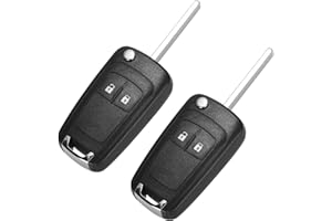 Kesiku 2 Stück Opel Astra Schlüsselgehäuse für Opel Astra Insignia Adam Zafira Meriva Mokka Vectra Chevrolet Orlando Cruze Aveo Captiva Autoschlüssel, 2 Tasten Schlüssel Chevrolet Fernbedienung