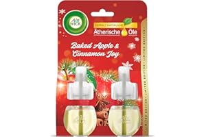 ‎AIR WICK Air Wick Duftölflakon Nachfüller Baked Apple & Cinnamon Joy – Sinnlicher Raumduft – 2x Duftstecker-Nachfüller – Lufterfrischer für die Wohnung