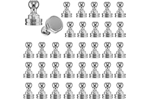 ‎GOFFII Neodym Magnete 36 Stück N52 Mini Magnet mit Aufbewahrungsbox für Magnettafel, Kühlschrank, Kegelmagnete, Notenmagnete,vernickelter Stahl Magnete (12 x 17 mm)