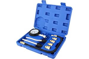Awsuc Kompressionstester Kompressionsmessgerät für Benzin und Diesel Motor öldruckprüfer Kfz Motorrad Kompression prüfen meßen 0-20 bar oder 0-300 psi Meßgerät Drucktester M10 M12 M14 M18