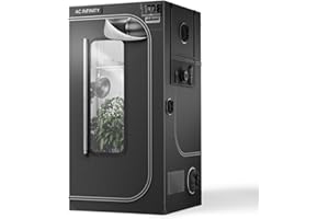 AC Infinity CLOUDLAB 733, Advance Grow Tent 3x3, 90x90x180cm Thickest 2.5cm Poles, 2000D Mylar Canvas, Lab-Tested Highest Reflectivity, Zipper Window Controller Mount Plate Indoor Growing 36”x36”x72”