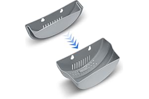 Jumi Klappsieb, BPA frei, einfach montiert direkt im Spülbecken, Abfallsieb, Siebkorb, Mülleimer Spülbecken