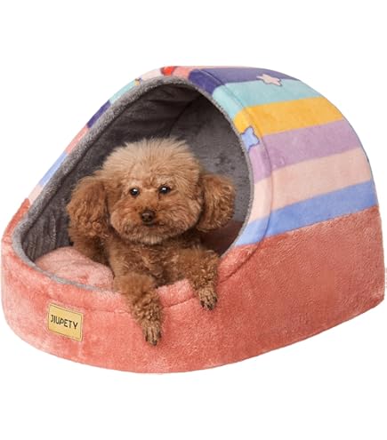 Jiupety Schattig Kattenhol voor Binnen, Kattengrot met Wasbaar Kussen, Zacht en Comfortabel Kattennest, Cat Bed Geschikt voor Binnenkatten of Puppy's, Cat House Green, M