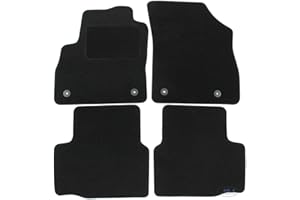 J&J AUTOMOTIVE | Tapis De Sol Noir Velours sur Mesure pour Astra K Depuis 2015, Base Antidérapante, Renforcée dans la Zone de la Pédale