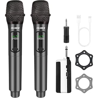 ECHOMUSSY Wireless Microphones (Metallic) - View 5
