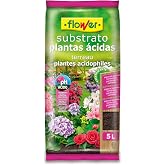 Flower - Acid Plant Substrate 5 L | with NP Fertilizer | Mix of Peats, Vegetable Compost and Coconut Fiber | Earth with Ideal