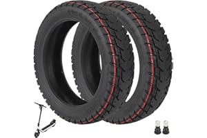 ‎VOLOHAS VOLOHAS 10x2,30-6,5 Offroad Tubeless Reifen für NIU KQi2/KQi2 Pro Elektroroller Zubehör Vorne/Hinten Verschleißfester Vakuumreifen rutschfeste Dicke Reifen Ersatzräder Ventil (2 Stück)