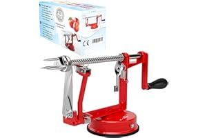 Neez Apple Peeler - Potato and Vegetable Peelers for Kitchen, Fruit Peeling Machine - Stainless Steel Corer, Cutter, Slicer, Spiral & Peel Tool - Easy to Use