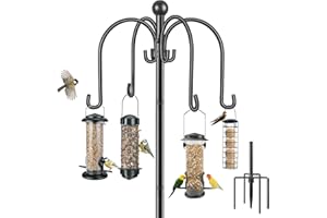 SUIMLMTA Bird Feeders Hanging Station, 224cm Extra Tall Bird Feeding Stations Stand Heavy Duty Feeder Poles And Hangers Free Standing for the Garden Outdoors Shepherds Hooks Crook, 1 Pack
