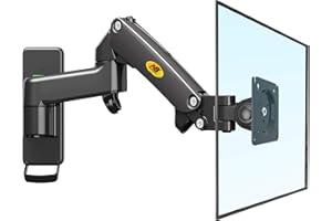 NB North Bayou Staffa Per Monitor a Parete 17” a 35” Monitor, Carico fino a 12kg, Inclinazione e rotazione regolabili, VESA 75/100, Braccio Monitor/TV F150