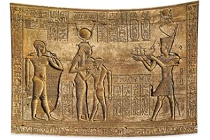 YONGFOTO 100x70cm Ancient Egypt Tapestry, Hieroglyphic Carvings Tapestries Egyptian Pharaohs Pattern Engraving Egyptian Pharaohs Wall Hanging Tapestry for Living Room Dorm Decor Sofa Cover Carpet