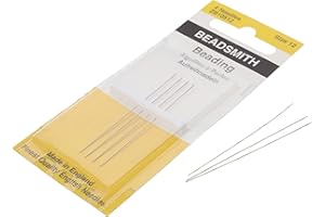 THE BEADSMITH Needles Beading Size 12, 4 Needles/Pack by Beadsmith