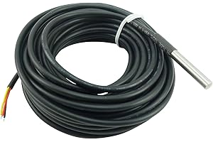 Aihasd Sonda de Sensor de Temperatura de sonda de Temperatura Digital Impermeable de 10 m para arduino