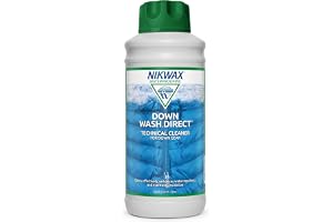 Nikwax DOWN WASH DIRECT 1 L, teknisk rengöring för dunredskap, isolerade kläder, sovsäckar, sängkläder, rengör effektivt, för