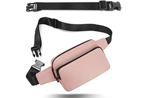 IHIGOGOFA Riñonera Hombre Mujer Deportiva Unisex con Cinturón Ajustable Extendido de 30 cm Riñoneras para Entrenamiento al Aire Libre Viajes Casual Correr Senderismo (Rosa)