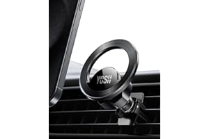 YOSH Mag-Safe Porta Cellulare Auto, 2024 Nuovo 60g Design Ultraleggero & 20 x N55 Magneti, Supporto Magnetico per iPhone super stabile per iPhone serie 15/14/13/12 e custodia Mag-Safe