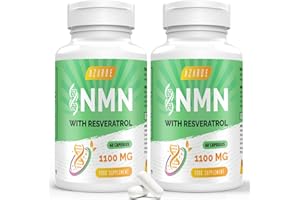 AZAROE NAD+ Trans-Resveratrol 1100mg – Advanced Formula for Enhanced Performance & Vitality (60 Count (Pack of 2))