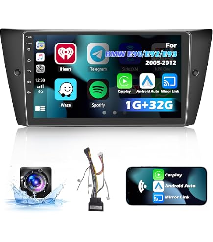 Autoradio Android 9 Pouces Pour BMW Série 3 E90 E91 E92 E93 2005-2013 - CarPlay/Android Auto, 4G+64G, GPS - 3