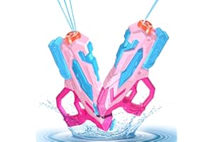 ANCESFUN Pistolas de Agua, 2 PCS 1000 ML Tanque Grandes Chorros de Agua 8-10m Super Potencia Alcance Largo Presion Soaker, Verano Juguetes de Water Gun Juego de Agua para Niñas Niños Adulto(Rosa)