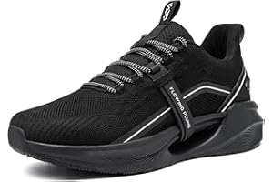 FLOWING PLUME wasserdichte Laufschuhe Herren Turnschuhe Leicht Running Sportschuhe Slip on Schuhe Walking Outdoor Fitness Straßenlaufschuhe Mode Sneaker