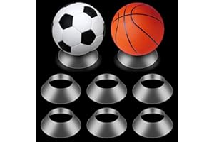 BLULU 6 Pezzi Supporto per Pallone Memorabilia Piedistallo per Sfera Stand Espositore per Porta Palla Supporto per Pallone da Calcio per Basket Calcio Pallavolo Softball Bowling (Trasparente)