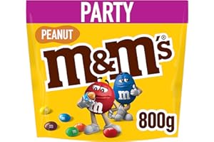 M&M'S Chocolate Bag, Peanut & Milk Chocolate, 800g Party Bag, Bulk Chocolate, Ideal for Gift, Snacks and Sharing