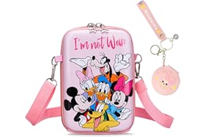 SYKEROUT Borsa a tracolla Minnie per ragazze, borsa a tracolla per ragazze, borsetta Minnie carina per ragazze, specchio portatile di Topolino, mini borsa tote Princess con tracolla regolabile per ragazze