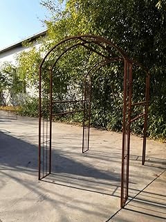 Zen Man Edelrost Garten Rosenbogen Rost Aus Metall Eisen Gartendekoration Amazon De Garten