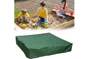 TOPJOWGA Couverture de Bac à Sable, 200 x 200 cm Housse pour Bac à Sable, 210D Oxford, Housse de Protection pour Bac à Sable avec Cordon de Serrage, Bache de Protection étanche pour Bac à Sable Jardin