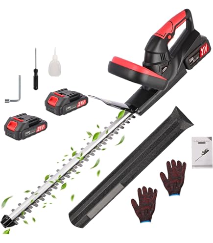 Taille-Haie Sans Fil 21V SundpeyPRO - Moteur Brushless 600W, Lame 52cm, 2 Batteries 4.0Ah, Pour Jardin