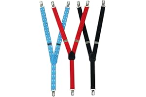 SILUK Set 3 x Kinderhosenträger Stretch Kinder Hosenträger für Hosen Kinder 2-6 Jahre