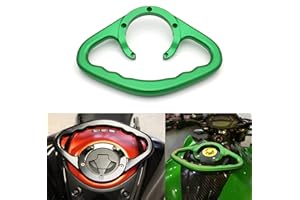 REWOLFNUS Motorrad Hintere Beifahrergriffe Handgriffe Gastank Haltegriff Lenker Kraftstofftank Armlehne Griff Griff 5 Löcher für Kawasaki Ninja 250 300 ZX-6R Z250 Z300 Z750 Z800 Z1000 Z1000SX ER-6N/F (Grün)