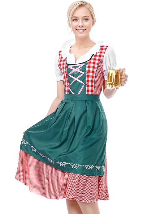Generisch Dirndl Pour Femme - Robe Midi Traditionnelle - Robe