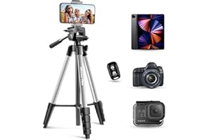 UBeesize Trépied pour smartphone avec télécommande Argenté 64"