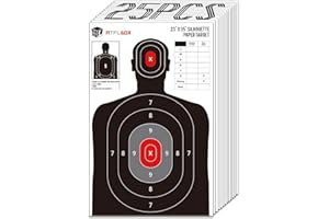ATFLBOX 25 pièces de cibles en Papier pour Le Champ de tir, 58 x 89 CM pour Armes de Poing, Pistolets, carabines, carabines à air comprimé, Pistolets à Plomb, Pistolets à Billes