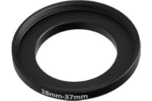 vhbw Step-Up-Ring Adapter von 28 mm auf 37 mm für Kamera Objektiv - Filteradapter, Metall, Schwarz