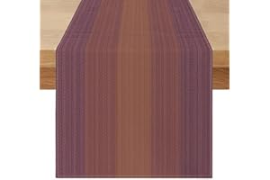 MIUYUNYA Camino de Mesa Gradiente Rojo Oscuro 40 x 140 cm Camino de Mesa Aspecto de Lino Terracota,, Moderno Lavable, Decoración de Casa de Campo para Vacaciones, Comunión, Boda