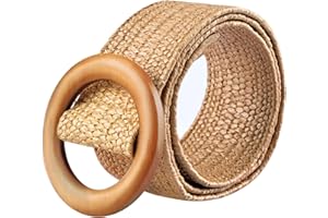 DEEDPF Elastyczny pasek ze słomy, pasek na ubrania, pasek dżinsowy, odpowiedni do sukienek damskich, dżinsów, swetrów, khaki, 1