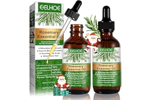 GOFLORDEN Rosmarinöl Haare, Ätherische Rosmarinöle für Haarwachstum & Hautpflege, Rosmarinöl gegen Haarausfall, Stärkendes für Gesundes Haarwachstum, 2 * 30ml