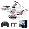 DEERC Avion RC style F16 (X-62A Vista), avion RC 4 canaux, jet télécommandé avec stabilisateur gyroscopique 6 axes, EPP RTF, Hobby Glider, facile à piloter, adultes et enfants