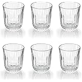 Guzzini - Gocce, Set 6 Bicchieri in Vetro Everyday, 250 ml, Trasparente